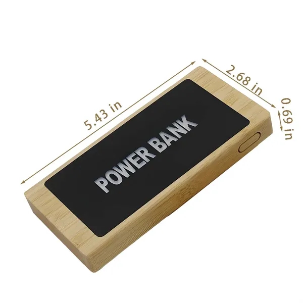 Portable wooden light up 10000mah usb charger power bank - Portable wooden light up 10000mah usb charger power bank - Image 1 of 3