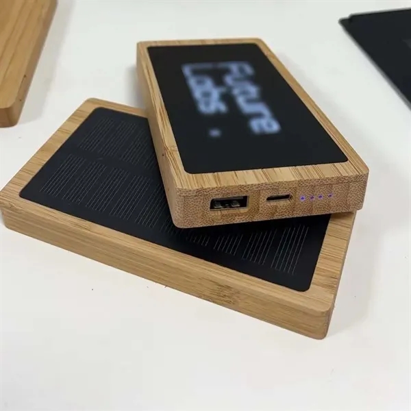 Portable wooden light up 10000mah usb charger power bank - Portable wooden light up 10000mah usb charger power bank - Image 2 of 3
