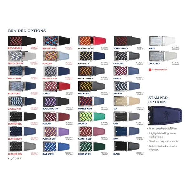 Braided Belts with Custom Stamped Tip - Braided Belts with Custom Stamped Tip - Image 0 of 2