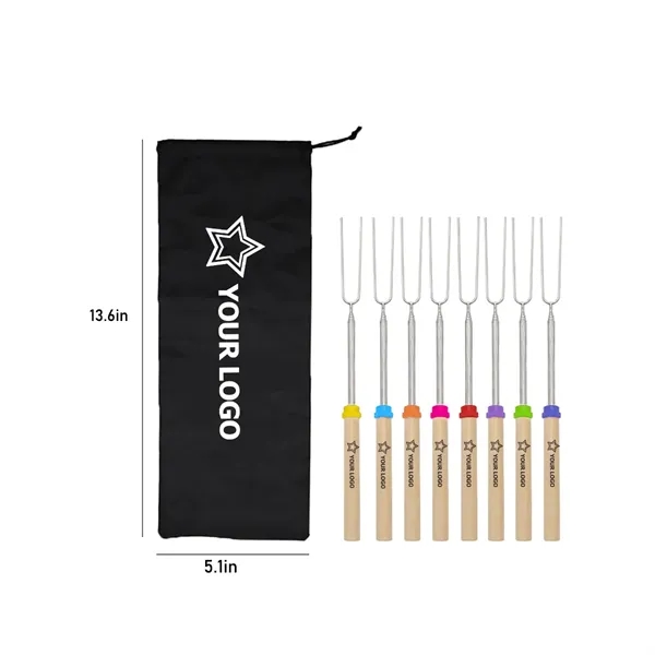 8pcs Telescopic Marshmallow Roasting Sticks Smores Kit - 8pcs Telescopic Marshmallow Roasting Sticks Smores Kit - Image 1 of 4