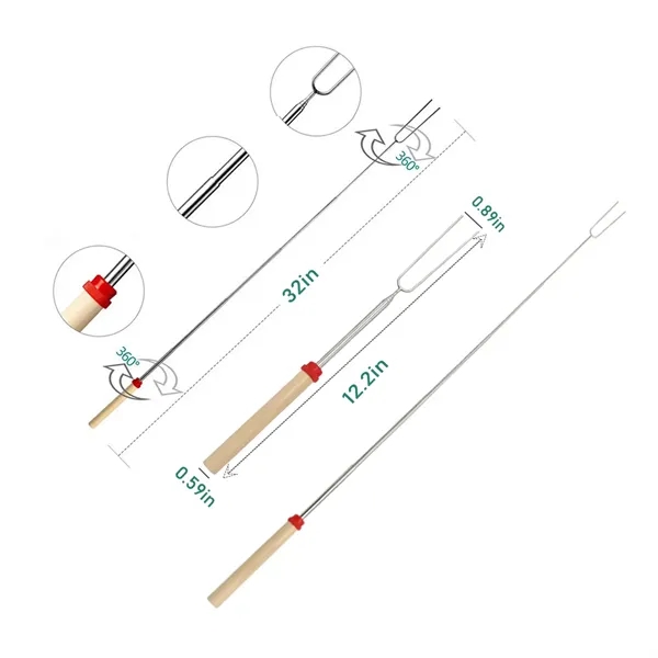 8pcs Telescopic Marshmallow Roasting Sticks Smores Kit - 8pcs Telescopic Marshmallow Roasting Sticks Smores Kit - Image 2 of 4