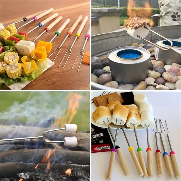 8pcs Telescopic Marshmallow Roasting Sticks Smores Kit - 8pcs Telescopic Marshmallow Roasting Sticks Smores Kit - Image 3 of 4