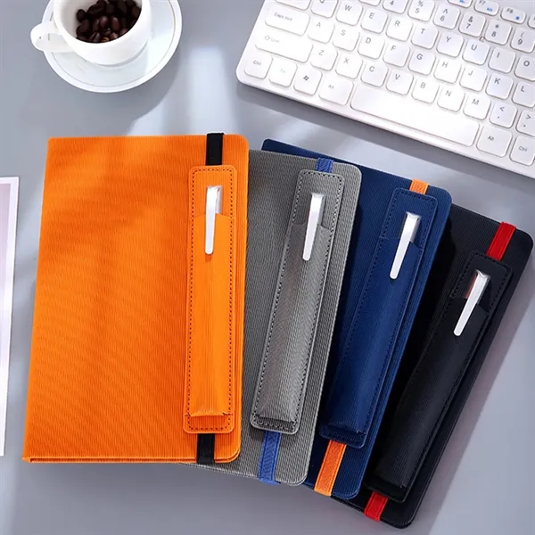 A5 Notebook with Pen Pouch Corporate Business Logo Printed - A5 Notebook with Pen Pouch Corporate Business Logo Printed - Image 1 of 4