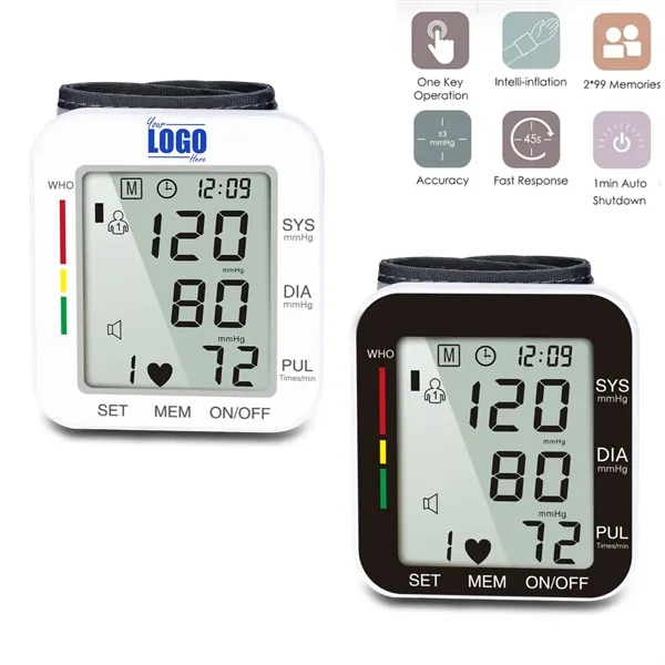 Large LCD Display Wrist Blood Pressure Monitor - Large LCD Display Wrist Blood Pressure Monitor - Image 0 of 3