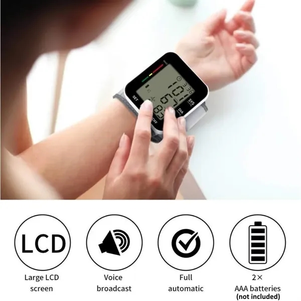 Large LCD Display Wrist Blood Pressure Monitor - Large LCD Display Wrist Blood Pressure Monitor - Image 1 of 3