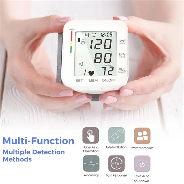 Large LCD Display Wrist Blood Pressure Monitor - Large LCD Display Wrist Blood Pressure Monitor - Image 2 of 3