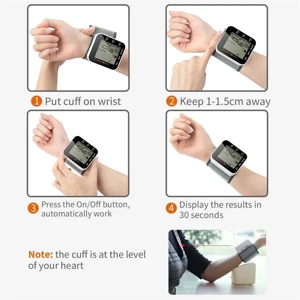 Large LCD Display Wrist Blood Pressure Monitor - Large LCD Display Wrist Blood Pressure Monitor - Image 3 of 3