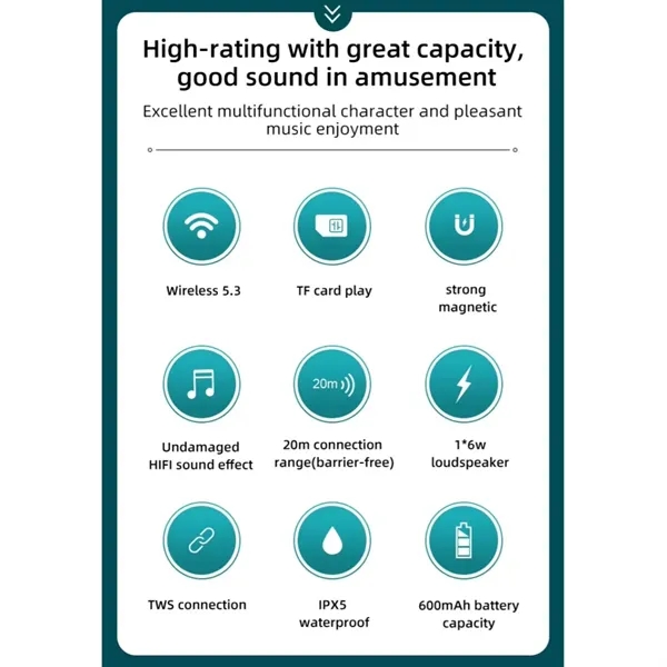 Portable Magnetic Bluetooth Speaker - Portable Magnetic Bluetooth Speaker - Image 1 of 6