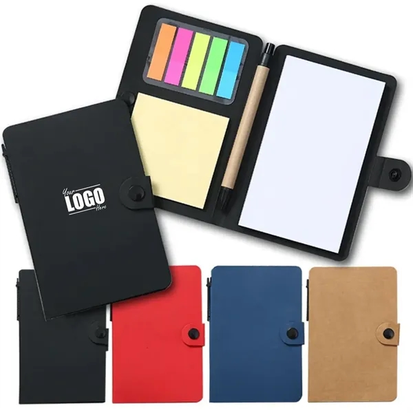 Kraft Paper Cover Journal with Sticky Notes, Flags & Pen - Kraft Paper Cover Journal with Sticky Notes, Flags & Pen - Image 0 of 2