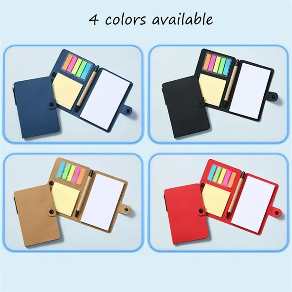Kraft Paper Cover Journal with Sticky Notes, Flags & Pen - Kraft Paper Cover Journal with Sticky Notes, Flags & Pen - Image 2 of 2