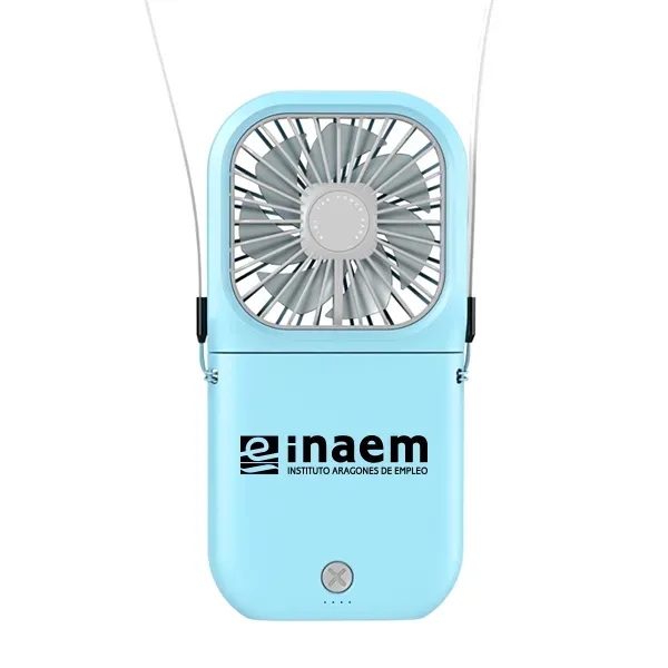 Folding Neck Fan with Power Bank 3000mAh - Folding Neck Fan with Power Bank 3000mAh - Image 1 of 19