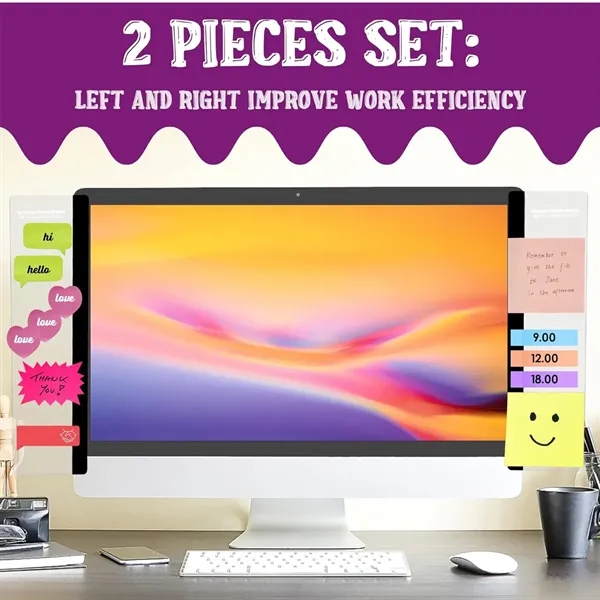 2pcs Computer Monitor Memo Board - 2pcs Computer Monitor Memo Board - Image 5 of 5