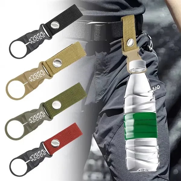 6" Quick Release Plastic Water Bottle Buckle w/ Braid Tail - 6" Quick Release Plastic Water Bottle Buckle w/ Braid Tail - Image 0 of 4