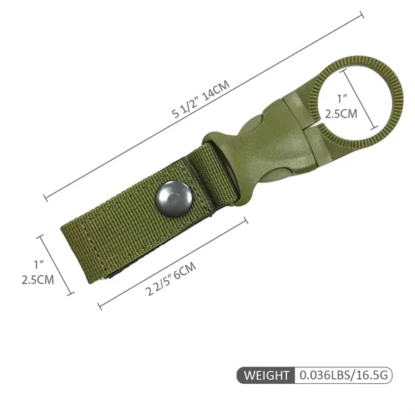 6" Quick Release Plastic Water Bottle Buckle w/ Braid Tail - 6" Quick Release Plastic Water Bottle Buckle w/ Braid Tail - Image 1 of 4