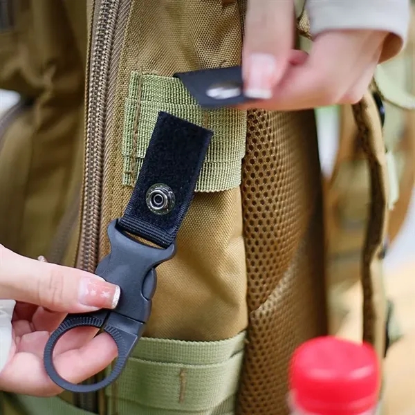 6" Quick Release Plastic Water Bottle Buckle w/ Braid Tail - 6" Quick Release Plastic Water Bottle Buckle w/ Braid Tail - Image 4 of 4