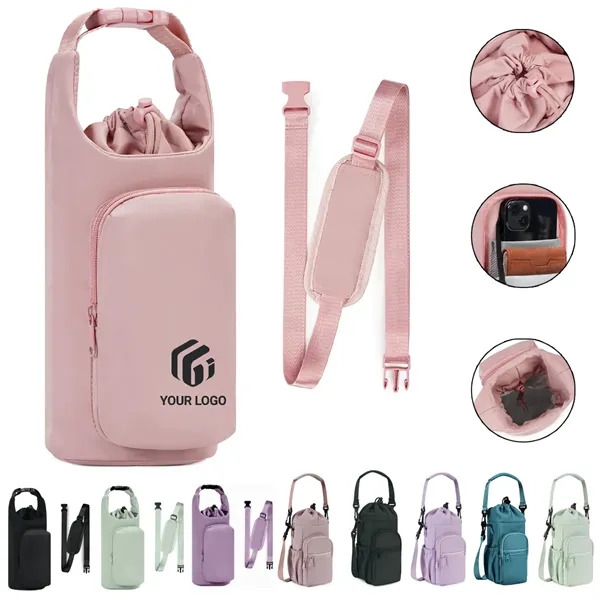 Portable adjustable shoulder strap water bottle carrier bag - Portable adjustable shoulder strap water bottle carrier bag - Image 0 of 4