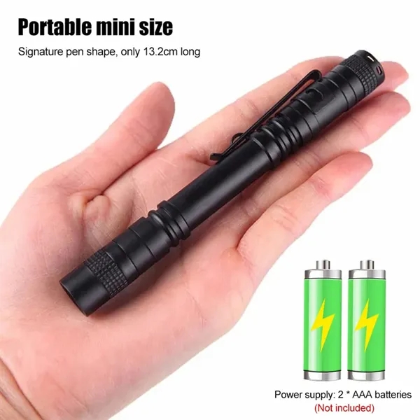Waterproof Aluminum Mini Pocket Pen Flashlight with Clip - Waterproof Aluminum Mini Pocket Pen Flashlight with Clip - Image 1 of 5