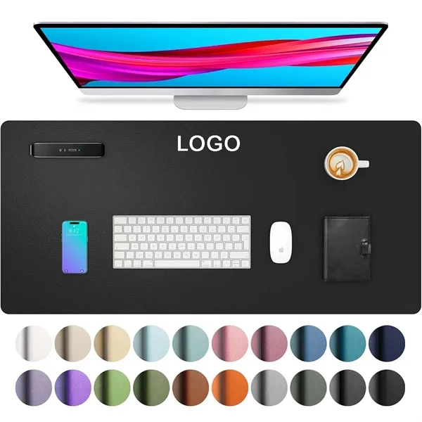 Office PU Leather Desk Mouse Pad - Office PU Leather Desk Mouse Pad - Image 0 of 3