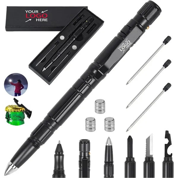 9 in 1 multifunctional Tactical Pen - 9 in 1 multifunctional Tactical Pen - Image 0 of 4