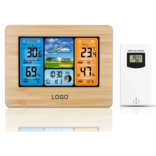 Wireless Weather Station Clock With Outdoor Sensor - Wireless Weather Station Clock With Outdoor Sensor - Image 0 of 2