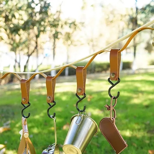 S-Shape Leather Straps with Hooks - S-Shape Leather Straps with Hooks - Image 3 of 3