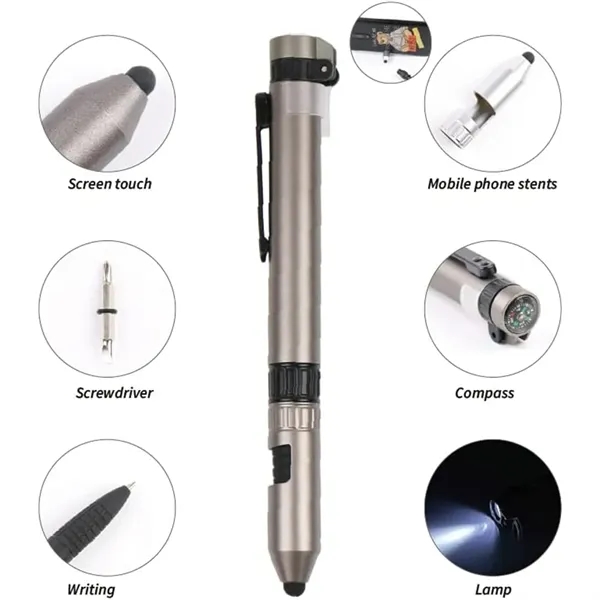 6 In 1 Touch Screen Multi Functional Tool Pen - 6 In 1 Touch Screen Multi Functional Tool Pen - Image 1 of 2