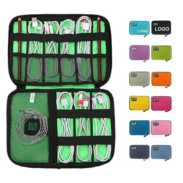 Travel Cable Organizer Pouch Electronic Accessories Carry Ca - Travel Cable Organizer Pouch Electronic Accessories Carry Ca - Image 0 of 3