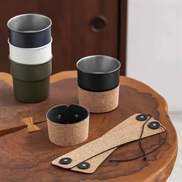 Adjustable heat-resistant pu leather coffee cup sleeve - Adjustable heat-resistant pu leather coffee cup sleeve - Image 3 of 4