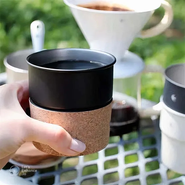 Adjustable heat-resistant pu leather coffee cup sleeve - Adjustable heat-resistant pu leather coffee cup sleeve - Image 4 of 4