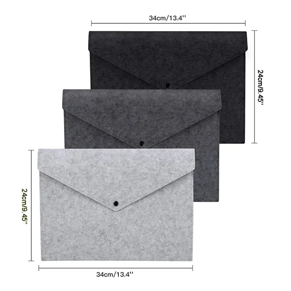 Portable Felt File Folder Handbag Button Closure Paper - Portable Felt File Folder Handbag Button Closure Paper - Image 1 of 2