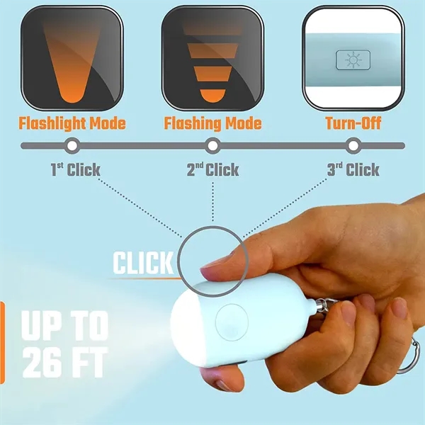 Portable Rechargeable Emergency Safety Alarm Keychain - Portable Rechargeable Emergency Safety Alarm Keychain - Image 4 of 7