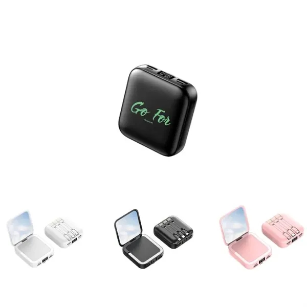 Small Portable 5000mAh Mirror Power Bank - Small Portable 5000mAh Mirror Power Bank - Image 0 of 4