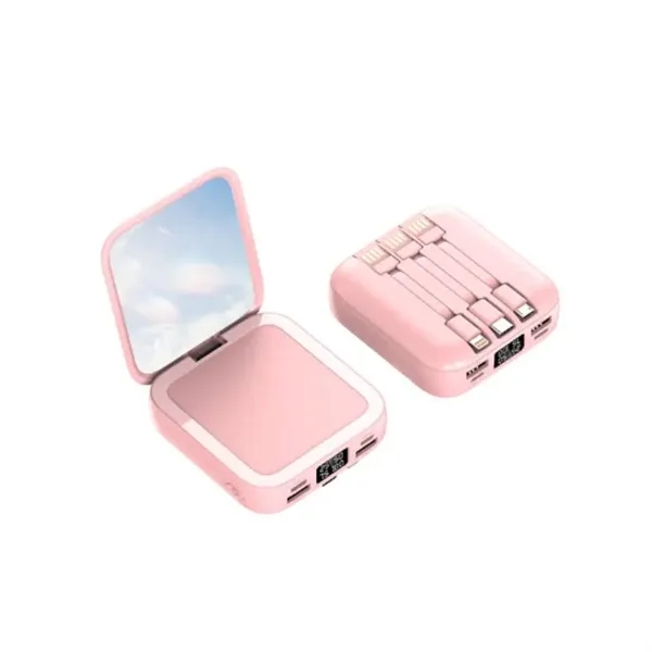 Small Portable 5000mAh Mirror Power Bank - Small Portable 5000mAh Mirror Power Bank - Image 4 of 4