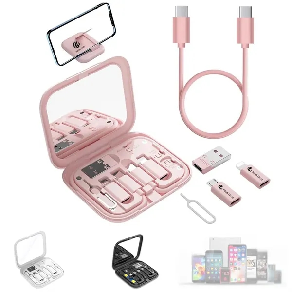 9 in 1 multi  storage box USB charging adapter cable kit - 9 in 1 multi  storage box USB charging adapter cable kit - Image 0 of 4
