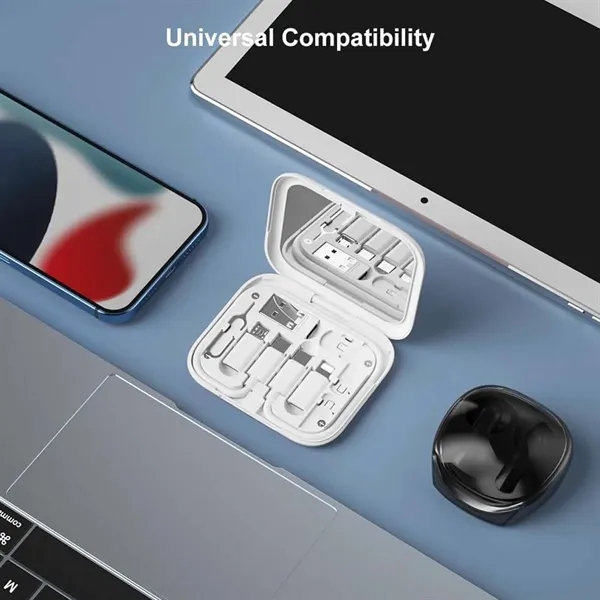 9 in 1 multi  storage box USB charging adapter cable kit - 9 in 1 multi  storage box USB charging adapter cable kit - Image 3 of 4