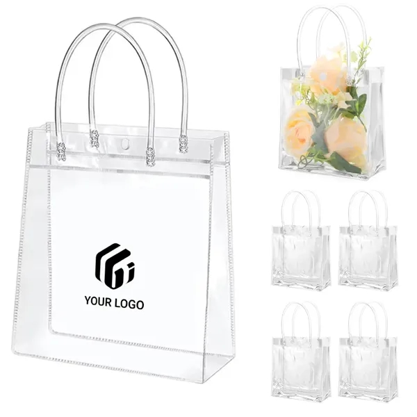 Shopping party wedding transparent pvc gift wrap tote bag - Shopping party wedding transparent pvc gift wrap tote bag - Image 0 of 4