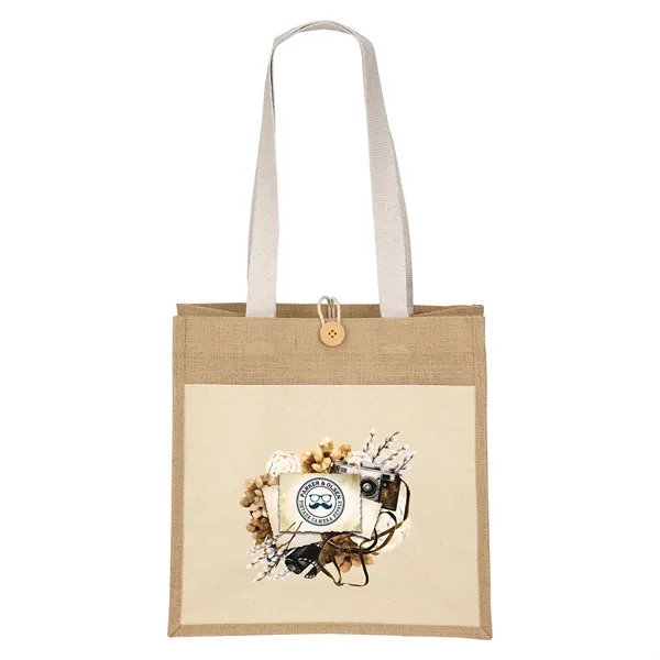 Izzy™- Jute Tote - ColorVista - Izzy™- Jute Tote - ColorVista - Image 3 of 3