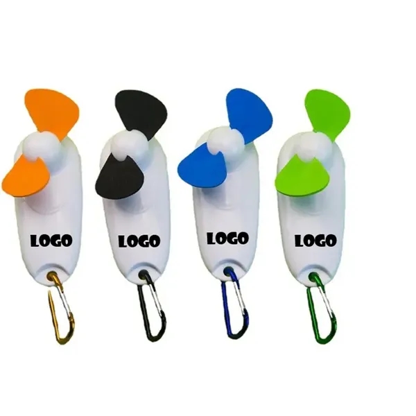 Handheld Clip-On Fan with Carabiner - Handheld Clip-On Fan with Carabiner - Image 0 of 6
