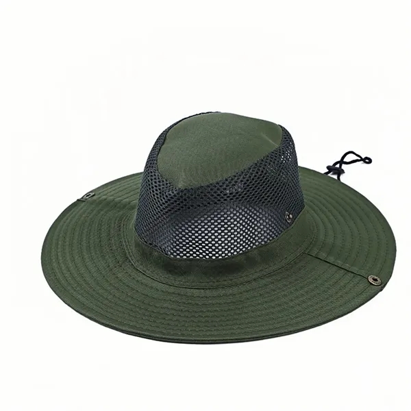 Mens Fishing Hat Wide Large Brim Sun with Camouflage - Mens Fishing Hat Wide Large Brim Sun with Camouflage - Image 4 of 8