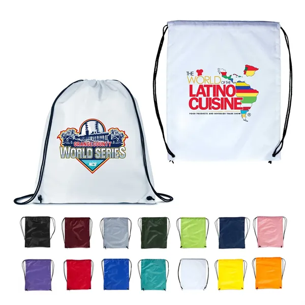 Full Color Drawstring Cinch up Backpack - Full Color Drawstring Cinch up Backpack - Image 0 of 14