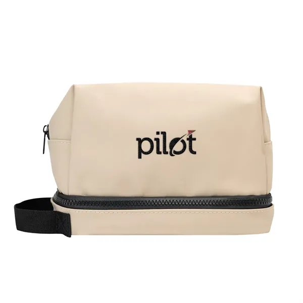 Hudson Recycled Leatherette Cosmetic Bag - Hudson Recycled Leatherette Cosmetic Bag - Image 5 of 6