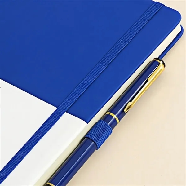 Premium PU Leather A5 Notebook with Elastic Closure - Premium PU Leather A5 Notebook with Elastic Closure - Image 2 of 4