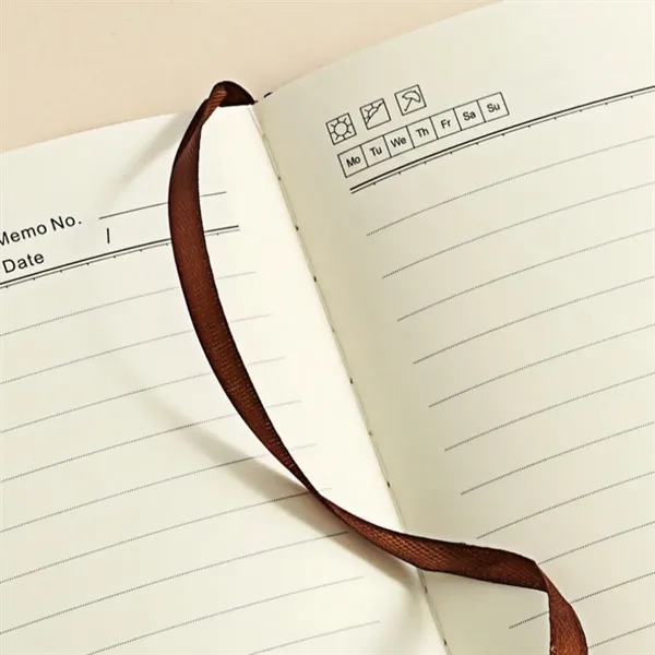Premium PU Leather A5 Notebook with Elastic Closure - Premium PU Leather A5 Notebook with Elastic Closure - Image 4 of 4