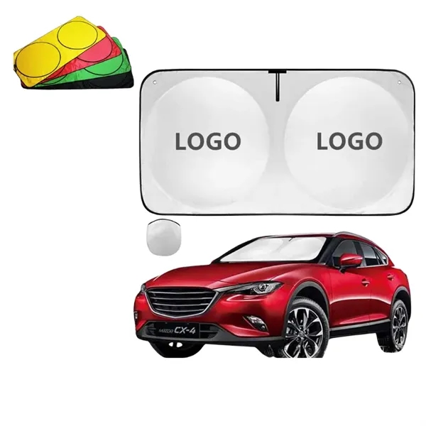 Foldable Car Windshield Sun Shade with Pounch - Foldable Car Windshield Sun Shade with Pounch - Image 0 of 1