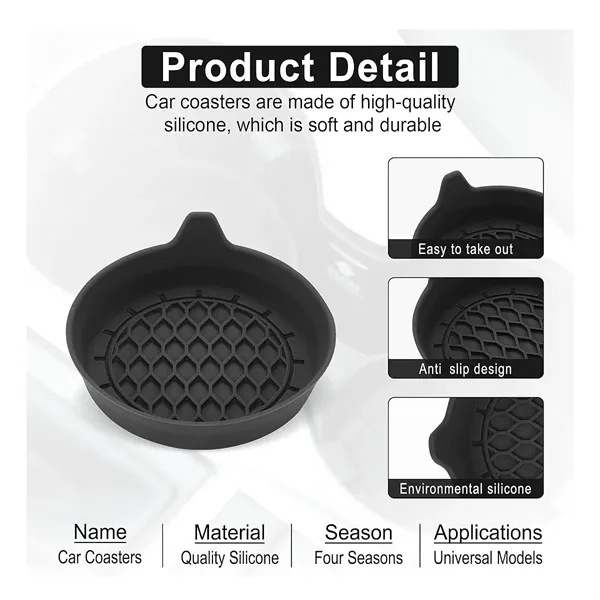 Silicone Non Slip Car Cup Holder Coaster - Silicone Non Slip Car Cup Holder Coaster - Image 2 of 5