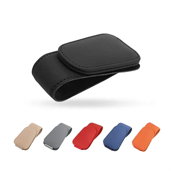 Magnetic Leather Sunglass Holder - Magnetic Leather Sunglass Holder - Image 0 of 4