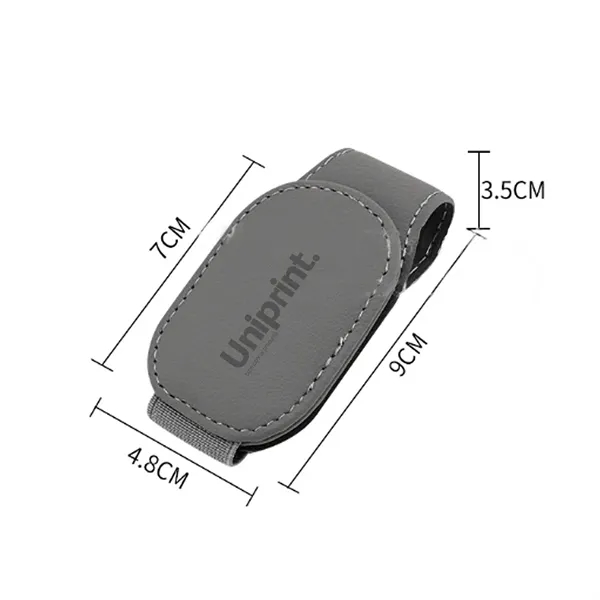 Magnetic Leather Sunglass Holder - Magnetic Leather Sunglass Holder - Image 3 of 4