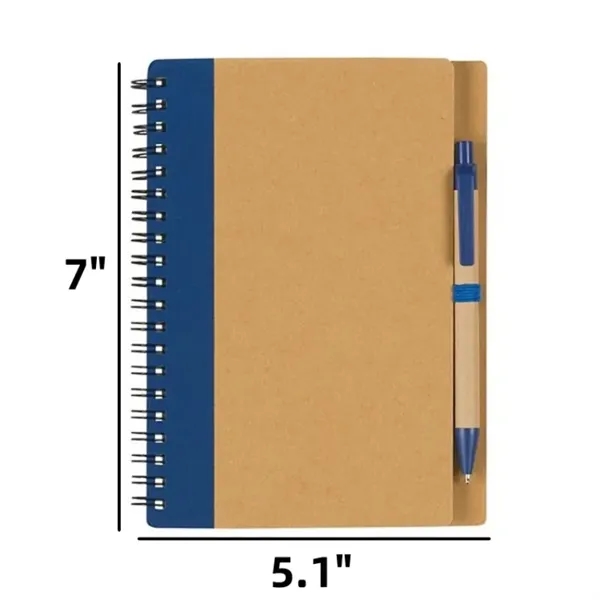 Eco-friendly spiral notebook and black ink pen MOQ100PCS - Eco-friendly spiral notebook and black ink pen MOQ100PCS - Image 2 of 2