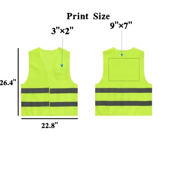 High Visibility Reflective Safety Vest One Size Fits Most - High Visibility Reflective Safety Vest One Size Fits Most - Image 2 of 2