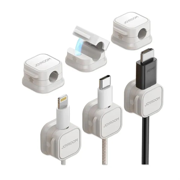 6 pack Magnetic Cable Clips Adhesive Desk Organizer - 6 pack Magnetic Cable Clips Adhesive Desk Organizer - Image 0 of 4